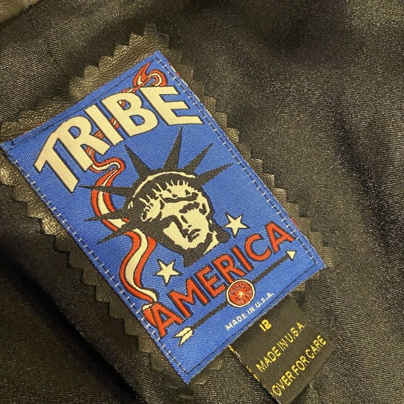 Tribe America NEW Women’s Leather Vest With Fringe Bone Bead Work Made In USA 12 - Picture 14 of 16
